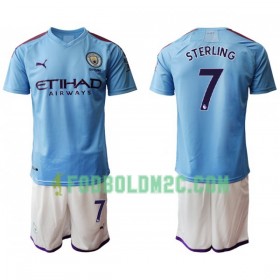 Manchester City STERLING 7 Børn Hjemmebanesæt 2019/20 Kortærmet (+ Korte bukser)